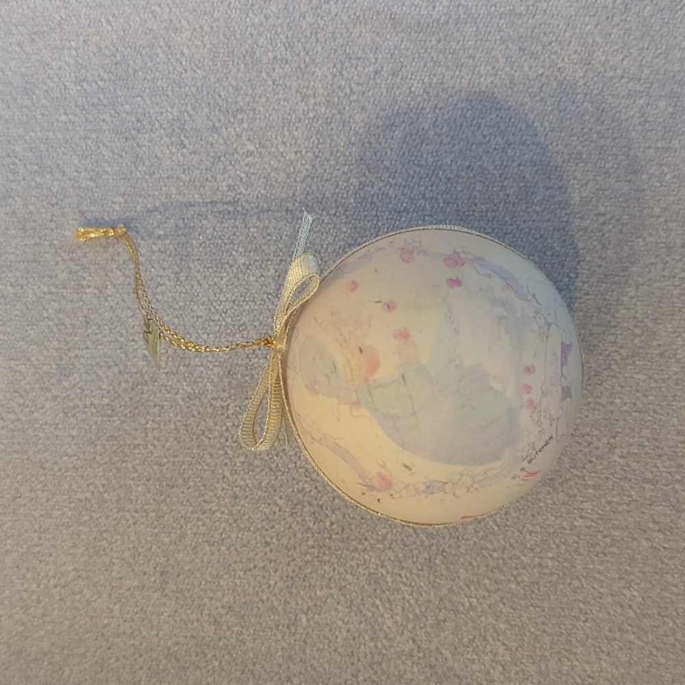 Signed Precious Moments Winter Christmas Ornament